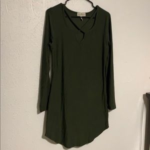 Dark Green Dress.
